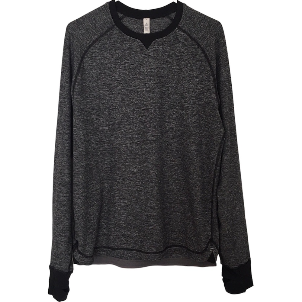 Lululemon Cypress Run Grey and Black Heathered Long Sleeve - Picture 2 of 8